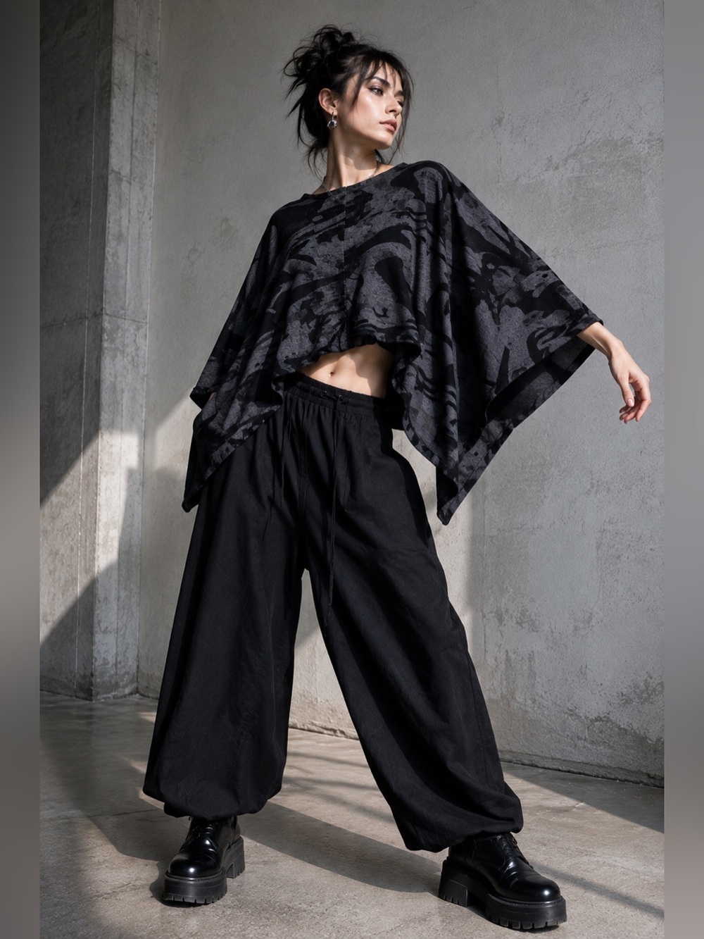 Vintage Dress to Kill by Jane Mohr Avant-Garde Asymmetric Knit Poncho Top